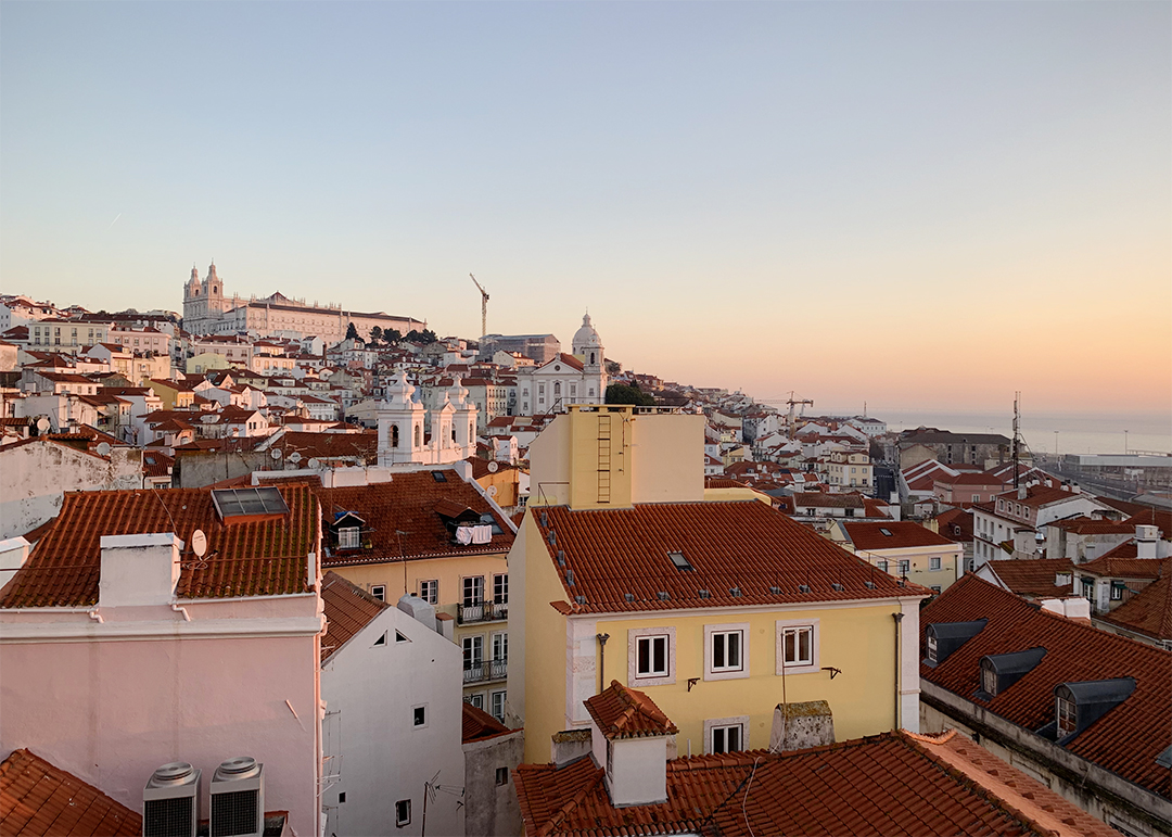 Alfama Lisbon at sunrise