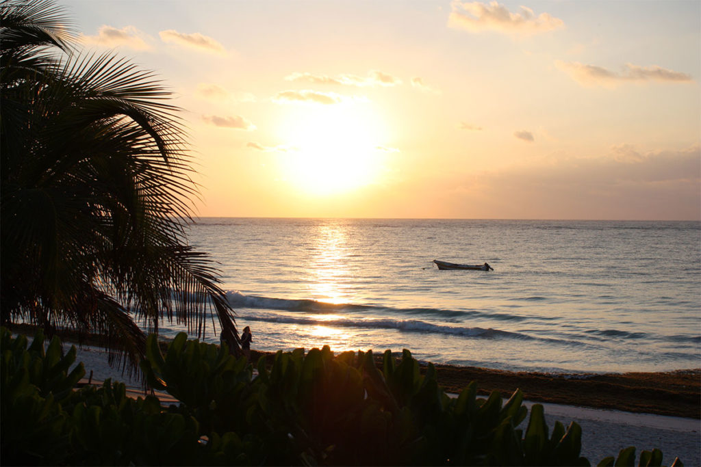 Sunrise on Tulum Beach